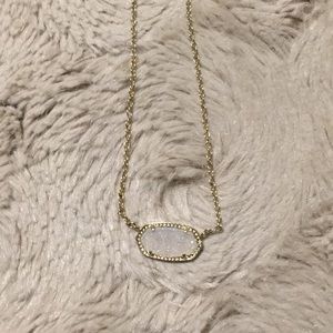 Kendra Scott gold in Iridescent drusy necklace